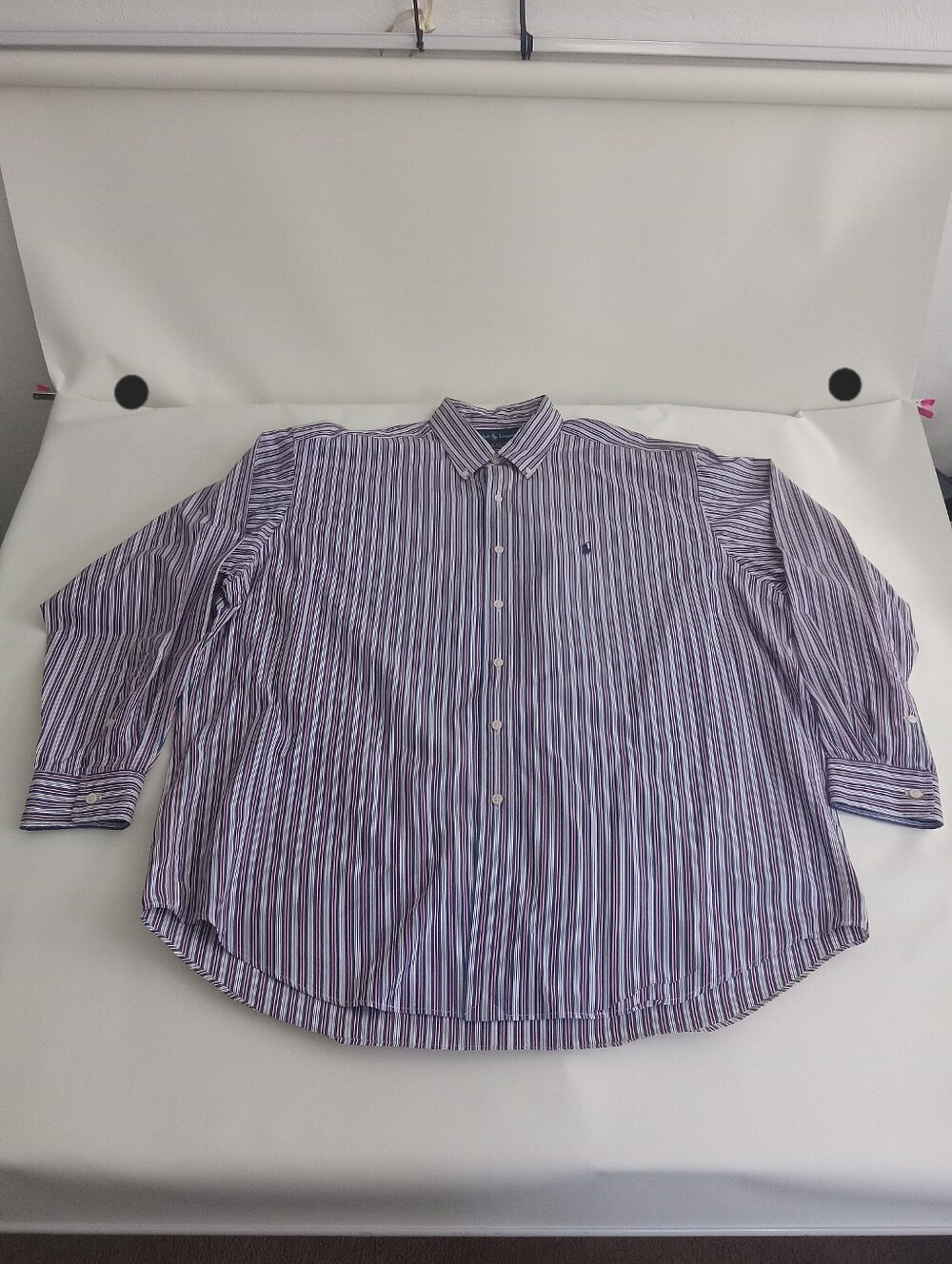 Ralph Lauren Blake  long Sleeve Purple & black Striped button down  Shirt Sz XL